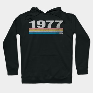 43rd Birthday Retro Born in May of 1977 Hoodie